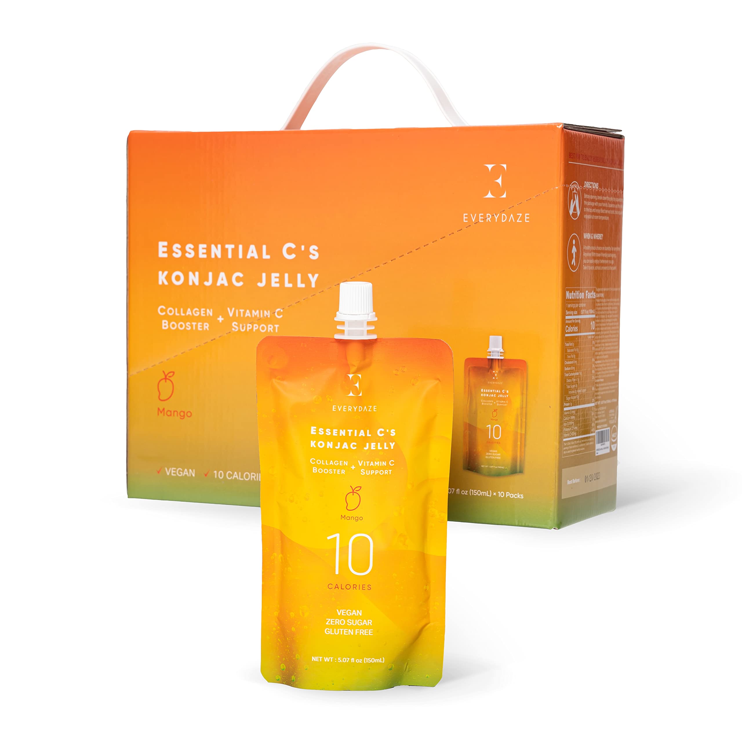 Amazon.com: EVERYDAZE Essential C's Konjac Jelly | Mango | Vegan